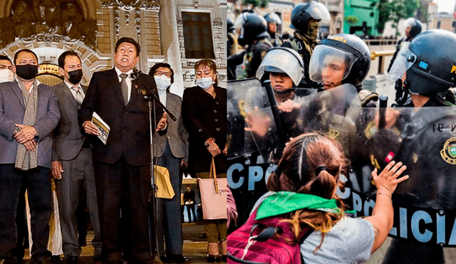 Perú Libre presenta proyecto de ley en favor de víctimas de armas letales usadas por Policía y Fuerzas Armadas. Foto: composición LR