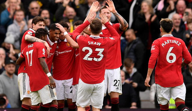 Manchester United ganó y es tercero en la Premier League. Foto: AFP