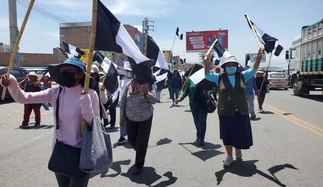 Ciudadanos marcharon en el Cono Norte y en el Cercado de Arequipa. Foto: Leonela Aquino/URPI-LR