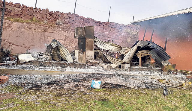 Destrucción. Las instalaciones y los equipos en su interior fueron devorados por el fuego. Foto: difusión