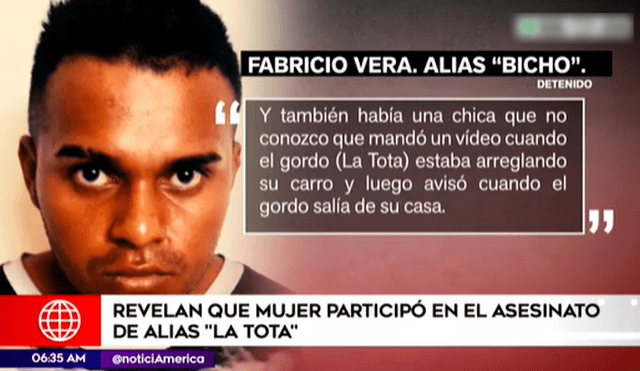 Así fue la revelación del sicario 'Bicho' sobre el ataque a 'La Tota'. Foto y video: América TV