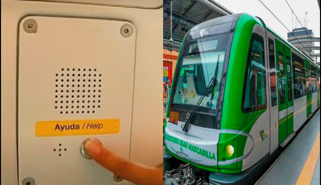 Ciudadanos pueden utilizar el botón de emergencia en los vagones del Metro de Lima. Foto: composición / La República / Panamericana