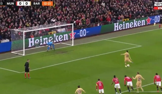 Robert Lewandowski marcó su primer tanto en la Europa League. Foto y video: ESPN