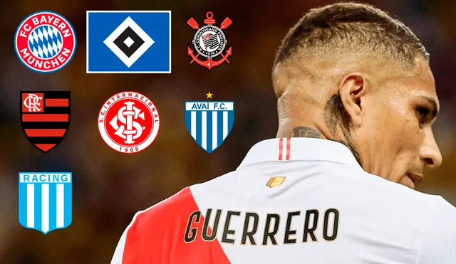 Paolo Guerrero defendió a 7 clubes a los largo de su carrera como futbolista profesional. Foto: composición GLR/FIFA