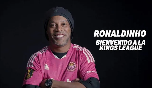 Ronaldinho volverá a disputar un partido en la Kings League. Foto y video: Twitter/Ibai Llanos
