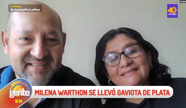 Padres de Milena Warthon hablaron en "Arriba mi gente" sobre el triunfo de su hija. Foto: Latina