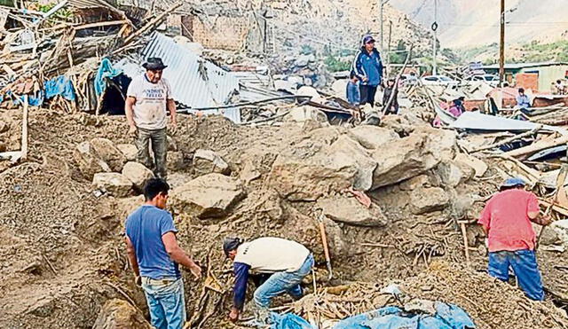 Emergencia. Las lluvias son intensas en Yauyos. Hay viviendas dañadas y otras insalvables. Foto: difusión