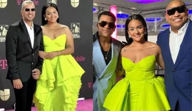 Daniela Darcourt causó revuelo en redes sociales por su particular vestido amarillo. Foto: Composicón La República/Captura América TV