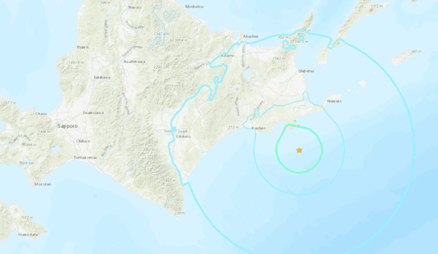 Fuerte sismo remece Japón. Foto: USGS