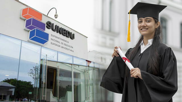 Sunedu: Ley Universitaria señala lineamientos excepcionales para el bachiller y titulación en universidades con licencia denegada. Foto: composición LR/Sunedu/Freepik