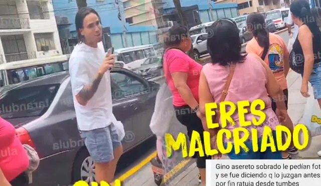 Gino Assereto reaccionó de esta manera con mujer y ella lo llama "malcriado". Foto: captura/Instagram