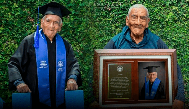 Don Felipe dejó de estudiar a los 7 años para ponerse a trabajar y ayudar a su madre tras la repentina muerte de su papá. Foto: composición LR/Universidad Autónoma de Puebla (BUAP)