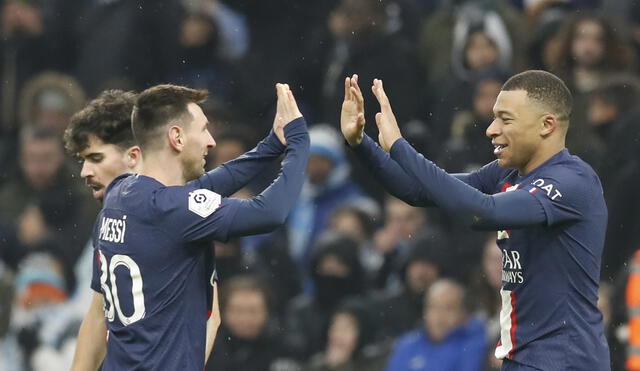 Messi y Mbappé anotaron los goles de la victoria ante Marsella. Foto: EFE