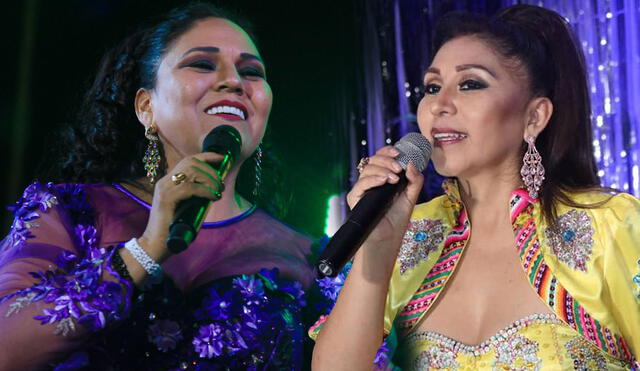 Dina Paucar negó haber sentido envidia de otras cantantes folclóricas como Anita Santivañez. Foto: composición LR/Facebook