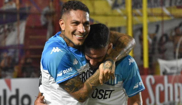 Paolo Guerrero tiene un gol anotado en Racing. Foto: difusión