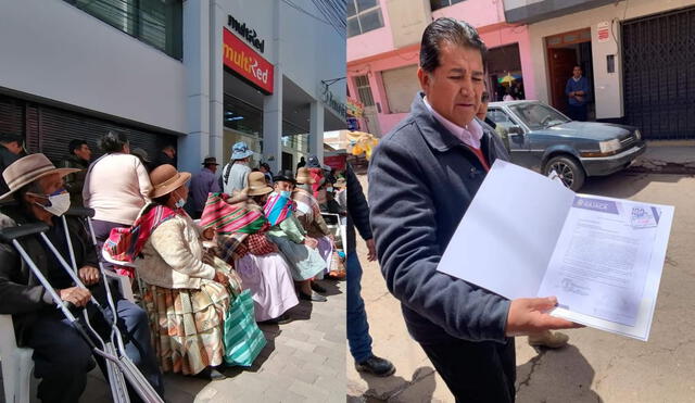 Propuesta de la Municipalidad de Juliaca busca evitar las colas en el Banco de la Nación. Foto: composición LR