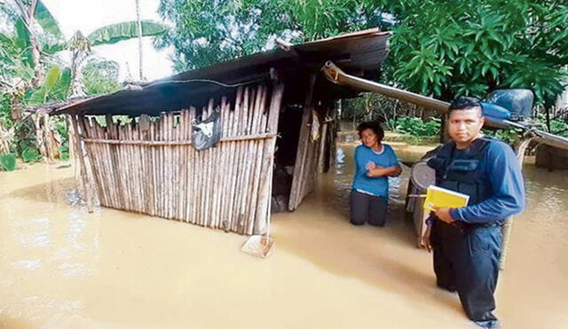 Daños. Viviendas resultaron inundadas por las intensas lluvias en Huánuco. Foto: difusión