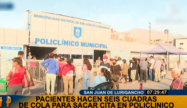 Policlínico Municipal solo atiende por unas horas. Foto: captura de Panamericana TV