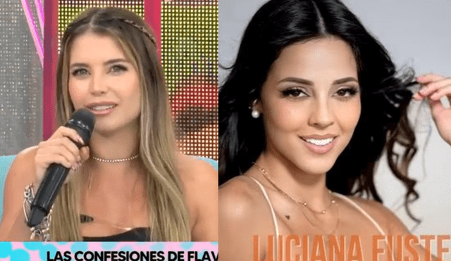 Flavia Laos no cree que Luciana Fuster represente al Perú en el Miss Universo. Foto: composición LR/ captura de Willax TV/ @lucianafuster/Instagram
