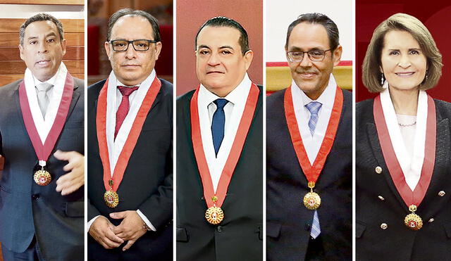 Los cinco magistrados que votaron a favor del fallo fueron Francisco Morales, Gustavo Gutiérrez, César Ochoa, Helder Domínguez y Luz Pacheco. Foto: composición LR