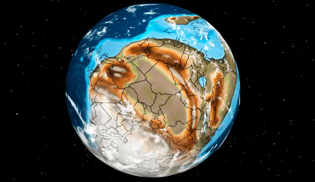 La Pangea fue un supercontinente que existió hace más de 300 millones de años y que dio pase a los continentes que conocemos en la actualidad. Foto: Ancient Earth