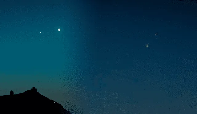 Venus y Júpiter se unen en una conjunción las primeras noches de marzo. Foto: composición RL/Getty Images/Telecinco
