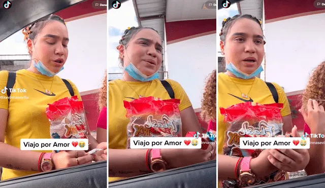 La mujer tuvo que vender caramelos en las calles para poder sobrevivir junto a su hija. Foto: composición de LR/captura de TikTok/@Kevinsevilla