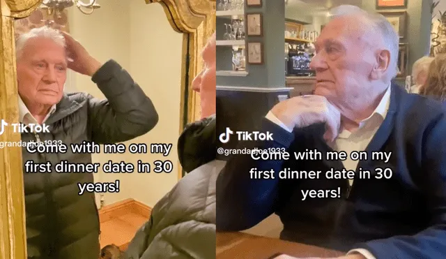En el video, Joe Allington se muestra emocionado por su primera salida con una mujer luego de 30 años. Foto: captura de video/@grandajoe1933