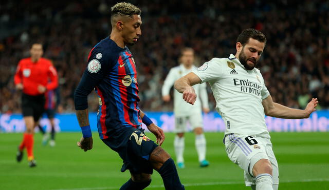 Barcelona y Real Madrid se enfrentaron por la ida de las semifinales de la Copa del Rey. Foto: EFE