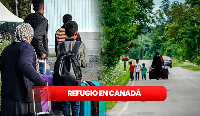 Roxham Road es un camino que conecta Nueva York, Estados Unidos, con la provincia de Quebec, Canadá. Foto: composición LR/CBC/AFP