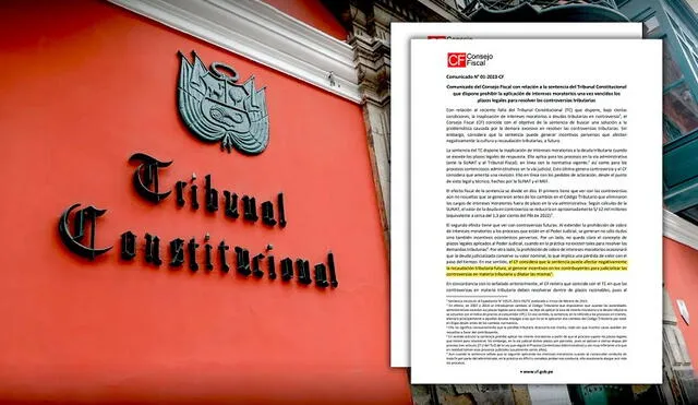 Consejo Fiscal se pronunció sobre controversial fallo del TC. Foto: composición LR