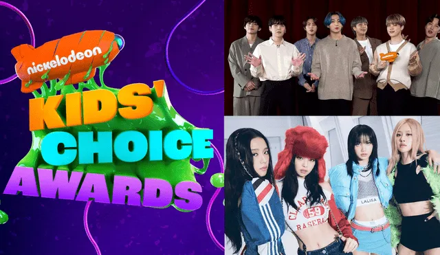 BLACKPINK y BTS se enfrentan en los Nickelodeon Kids' Choice Awards 2023. Foto: Twitter