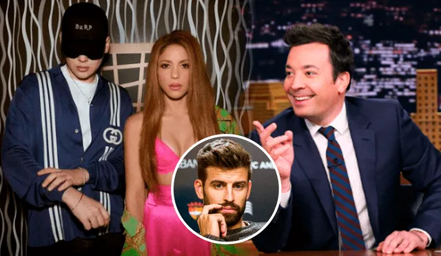 Shakira y Bizarrap batieron récord con el "Music session 53". Foto: composición LR/ You Tube/ Jimmy Fallon/ difusión