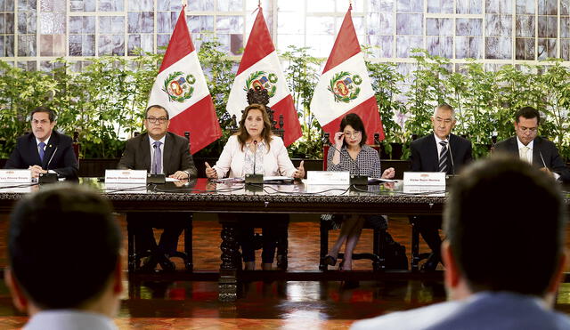 Promesas. Boluarte junto al gabinete lanzó plan para Puno. Foto: difusión
