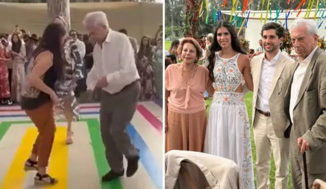 Mario Vargas Llosa celebró la boda de su nieta. Foto: Twitter de Álvaro Vargas Llosa.