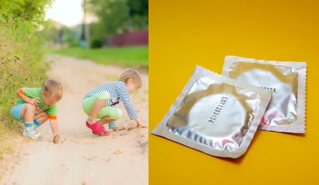 Los menores confundieron el condón con un globo que intentaron inflar. Foto: composición LR/Freepik /Unplash