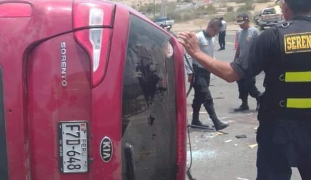 La unidad habría daado vueltas de campana. Foto: Facebook Destapes PIURA