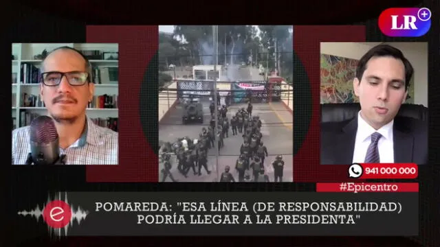 Diego Pomareda analiza la postura del Gobierno ante los fallecidos durante protestas. Foto: captura LR+/Video: LR+