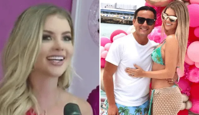 Brunella Horna festejó su cumpleaños en un yate junto con Richard Acuña. Foto: composición LR/captura de YouTube/América TV/Instagram/Richard Acuña - Video: América TV