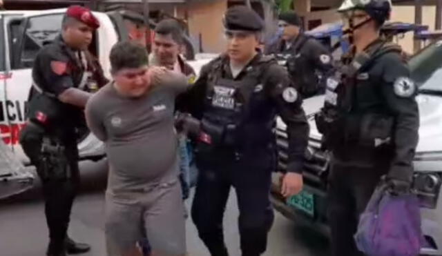 Detenidos fueron llevados al Departamento de Prevención de Robo de Vehículos. Foto: captura Iquitos Informa