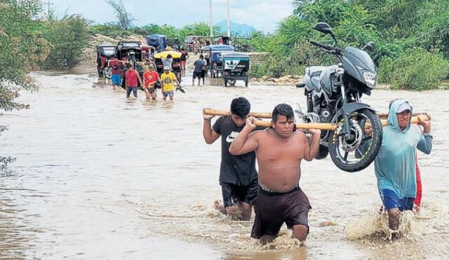 El distrito de Yamango, en la provincia de Morropón, quedó incomunicado debido a las lluvias intensas en la zona. Foto: La República