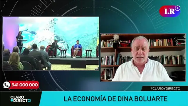 Augusto Álvarez Rodrich analiza el discurso de Dina Boluarte acerca de la economía peruana en al actualidad. Foto: captura LR+/Video: LR+/Claro y Directo