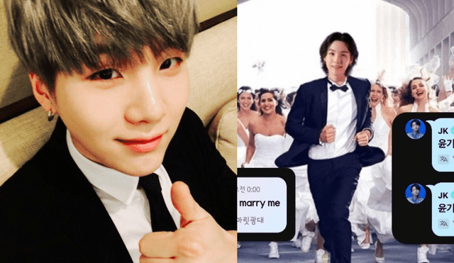 La bromas no faltaron en el live del cumpleaños de Suga. ¿Qué dijeron sus compañeros de BTS y cómo reaccionaron los fans? Foto: composición LR/Hybe/Twitter/@BTSargento