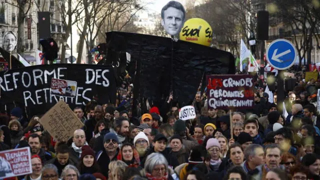 Sindicatos rechazan la reforma previsional impulsada por Macron.
