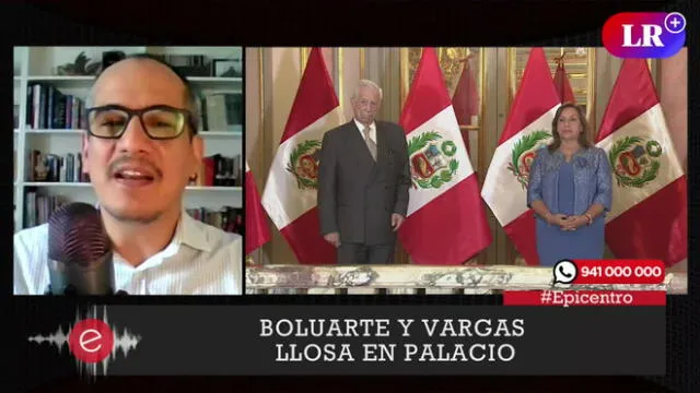 David Gómez Fernandini habla sobre la presencia de Vargas Llosa en Palacio de Gobierno. Foto: captura LR+/Video: Grado 5/LR+