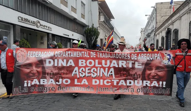 Protestas contra el Gobierno por el Cercado de Arequipa. Foto: Leonela Aquino/URPI-GLR