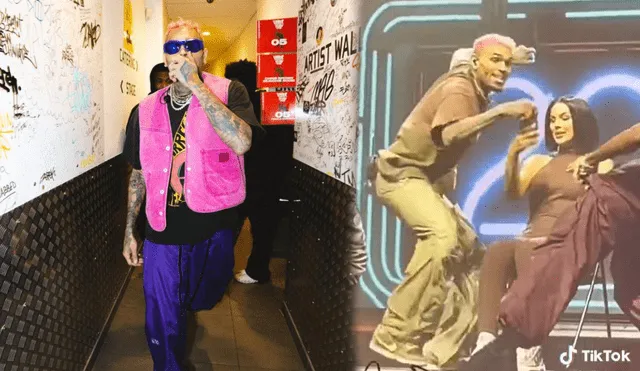 Chris Brown tira el teléfono móvil de una seguidora en pleno concierto. Foto: composición LR/Instagram /Chris Brown/TikTok - Video: Ellishatok/TikTok