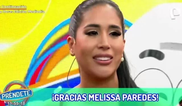Melissa Paredes se despidió de "Préndete". Foto: captura de Panamericana TV