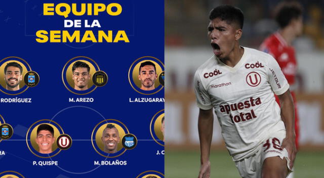 Piero Quispe es uno de los cuatro mediocampistas en el once ideal del torneo. Foto: composición Luis Jiménez/GLR/Conmebol Sudamericana