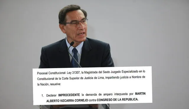 Vizcarra fue inhabilitado por el Congreso por vacunarse irregularmente con dosis de Sinopharm. Foto: La República